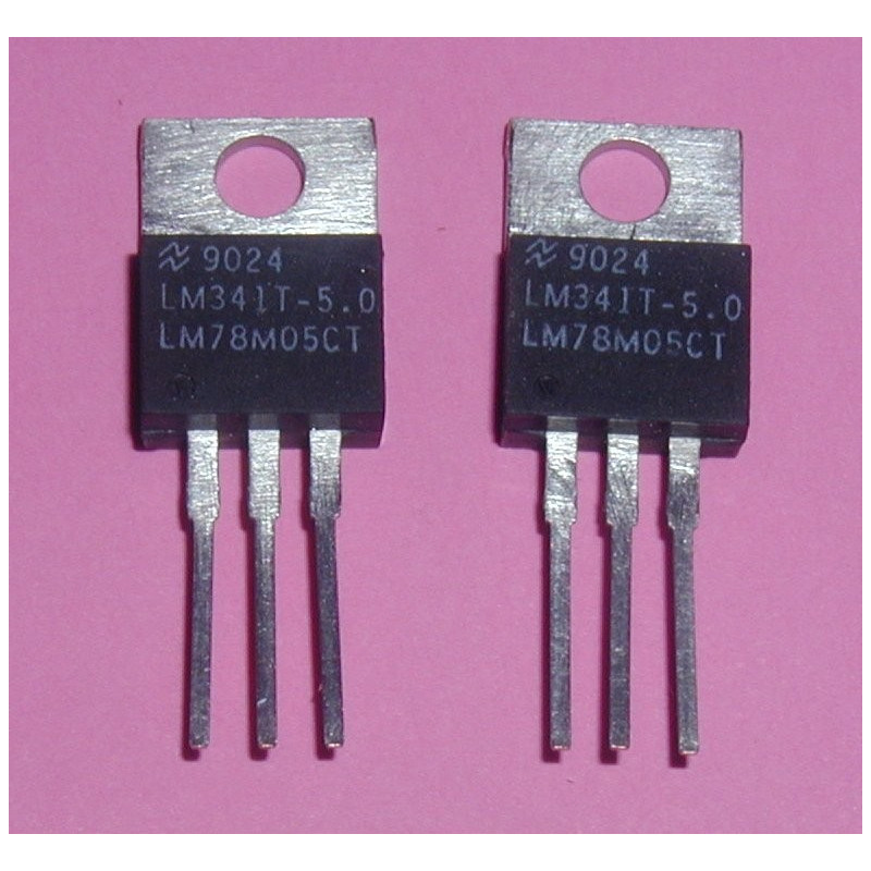 2 x régulateurs 5 volts LM7805 / LM341T